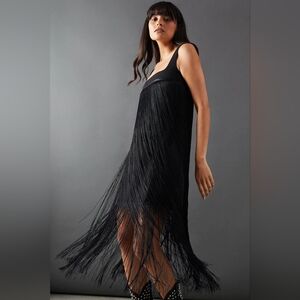 Guess Black Fringe Dress, S